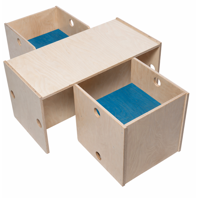 Rolf More - Stoel Kuben kleuteruitvoering  36 x 36 x 36 cm ongemonteerd