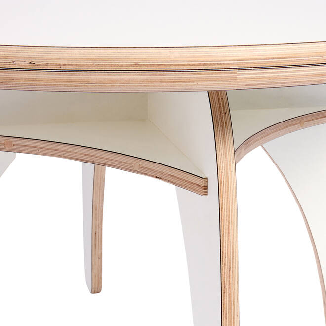 Rolf More - Ronde tafel, wit, hoogte B2 (53 cm)