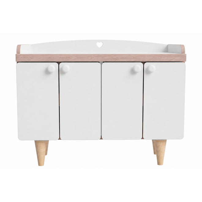 Commode voor poppenhoek, wit