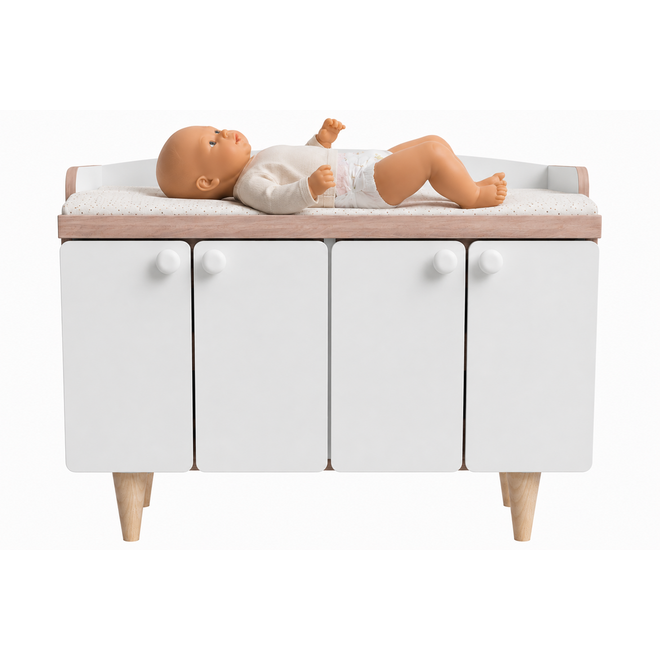 Commode voor poppenhoek, wit