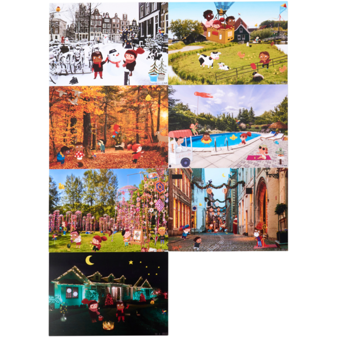 Piramide - Fotoposters, set van 7