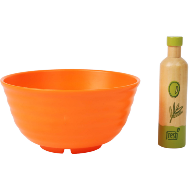 Houten Speeleten Salade Speelset, 15 delig