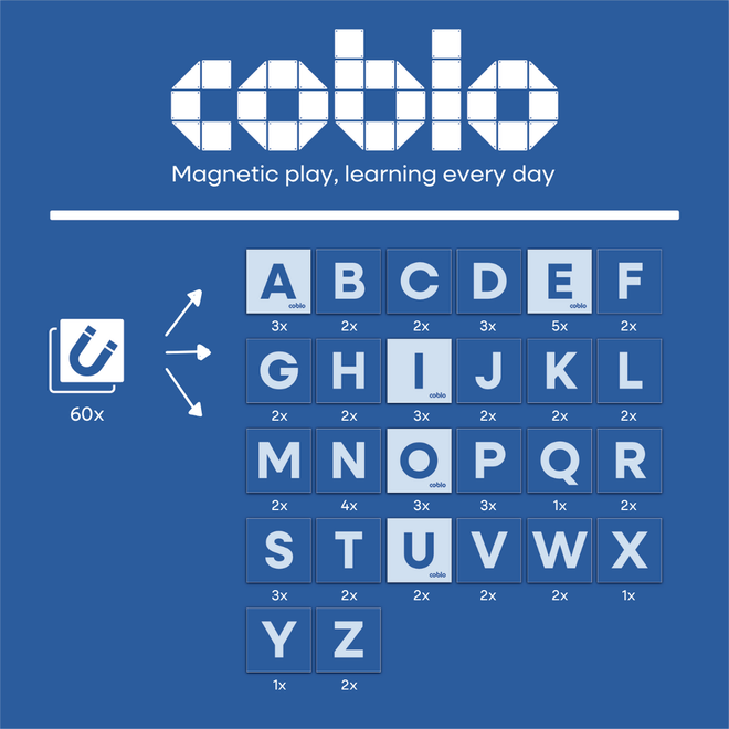 Coblo Toppers Hoofdletters - 60 stuks