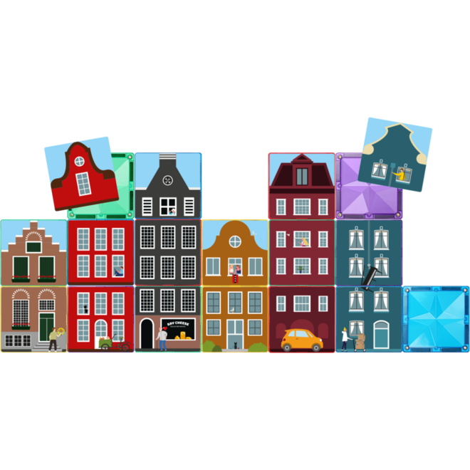 Coblo Toppers Klein Amsterdam, set van 60 stuks