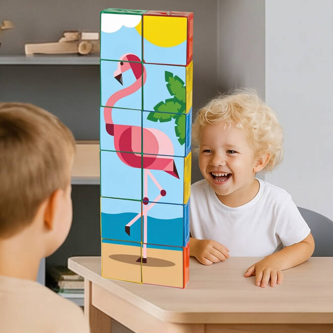 Coblo Toppers Safari Dieren, set van 60 stuks