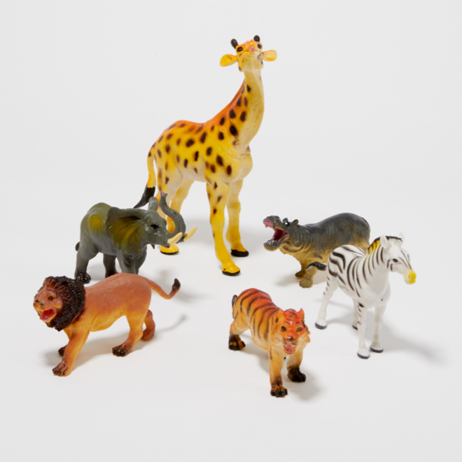 Dierentuindierenset, 6 stuks