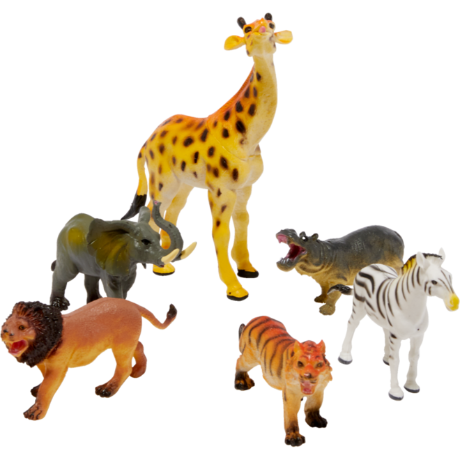 Dierentuindierenset, 6 stuks