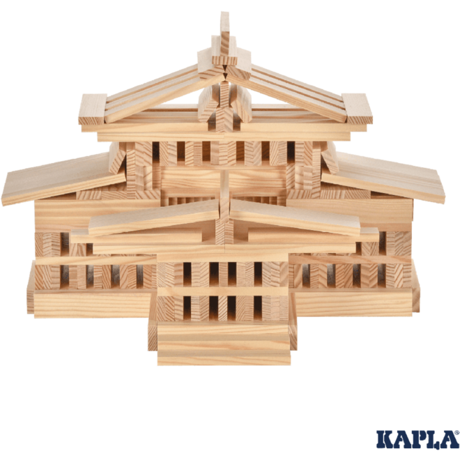 KAPLA®  groepsset in kist, 280 onder- delen incl. voorbeeldboek assorti