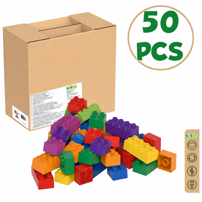 BiOBUDDi Education Big bouwblokken 50 stuks