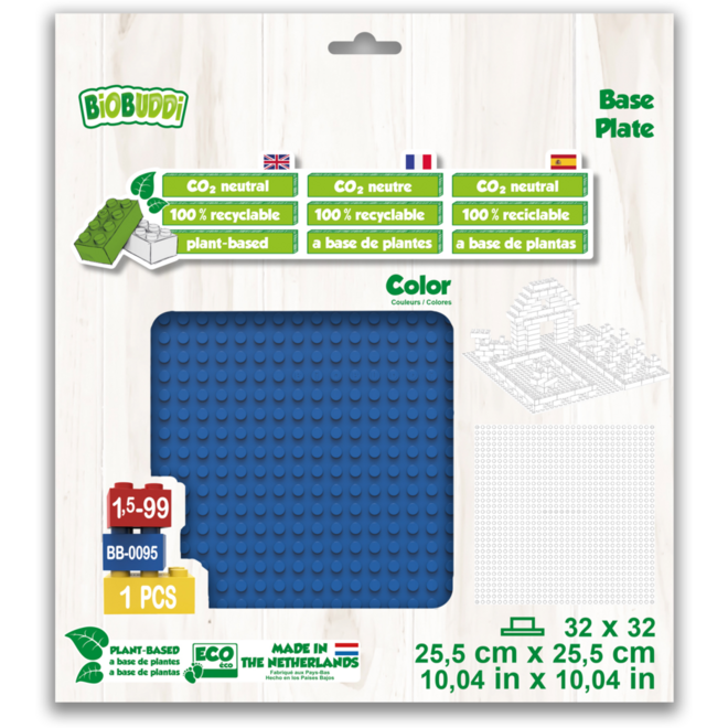 BiOBUDDi Education basisplatenset Ocean Blue, 4 st, 25,5 x 25,5 cm