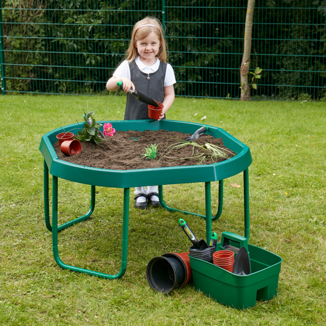 Tuff tray | verstelbaar onderstel groen