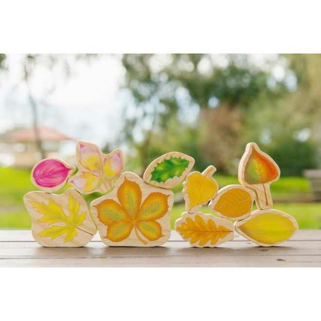 Bladeren stapelen