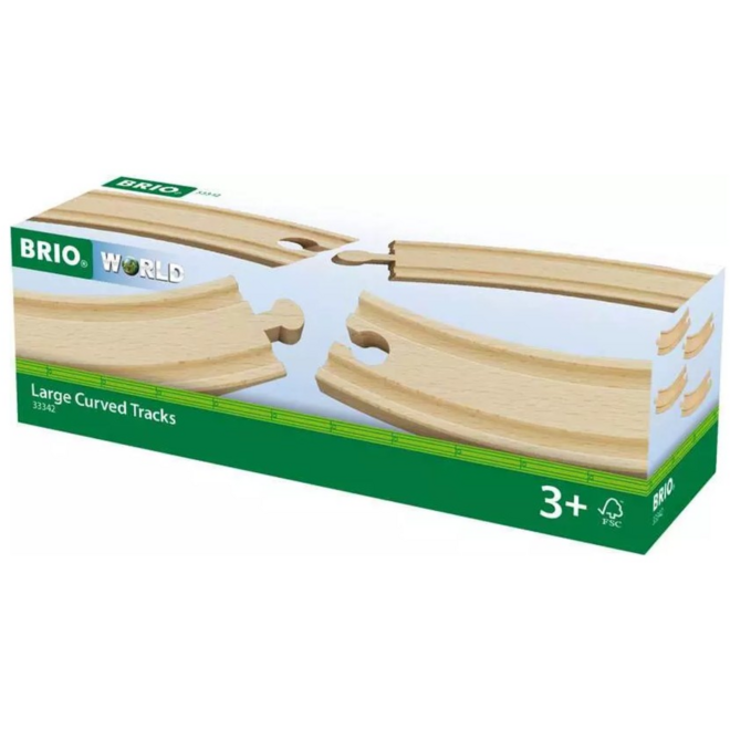 Brio World lange rails bochten (4 stuks)