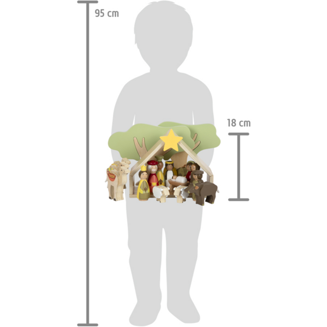 Small Foot - Houten Kerstkribbe Speelset