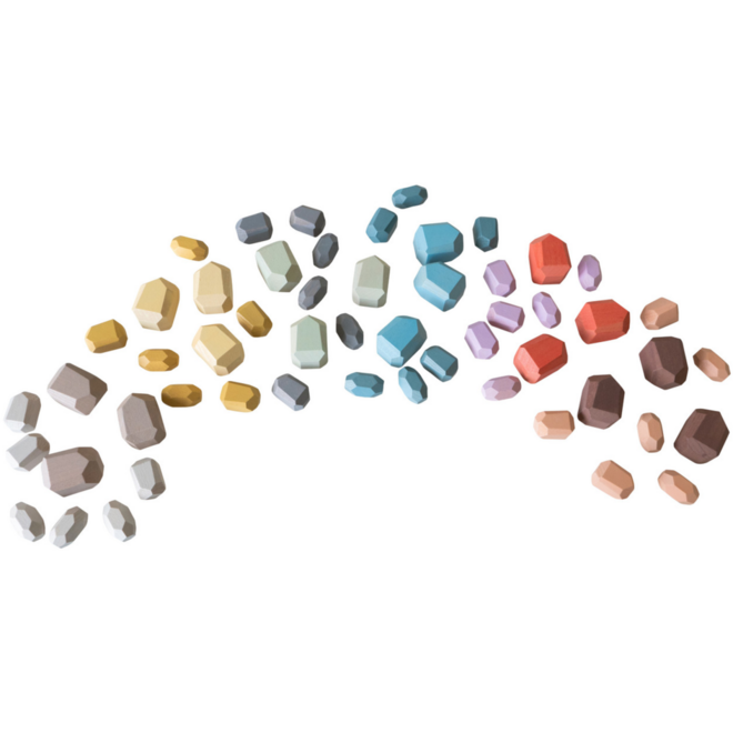 Houten edelstenen pastel