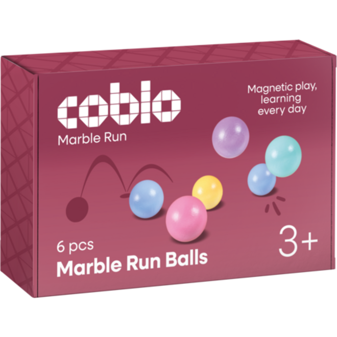 Coblo Pastel Knikkerbaan balletjes - 6 stuks