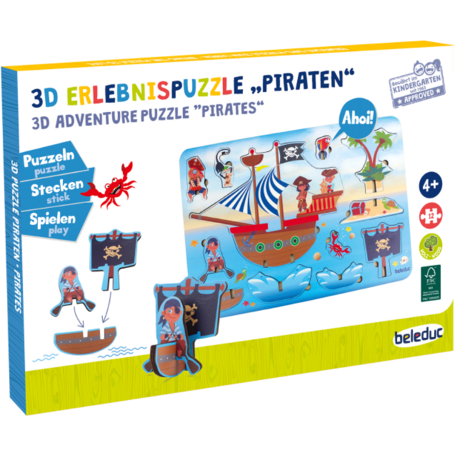 Avontuurpuzzel Piraten 3D