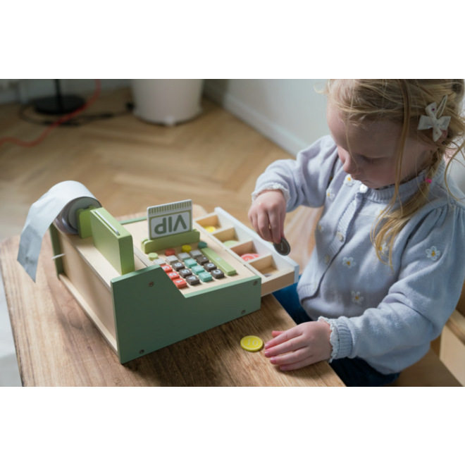 Kassa | 17 delig, hout