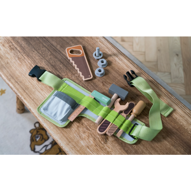 Gereedschapsriem| 11 delig, hout