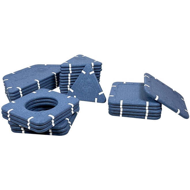 Bouwset educatie inöuqa, Blue Berry, set van 30 stuks
