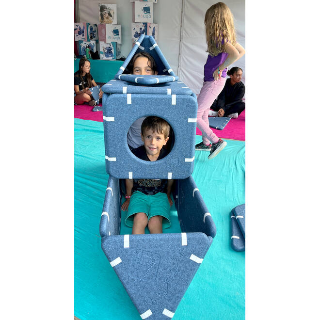 Bouwset educatie inöuqa, Blue Berry, set van 30 stuks
