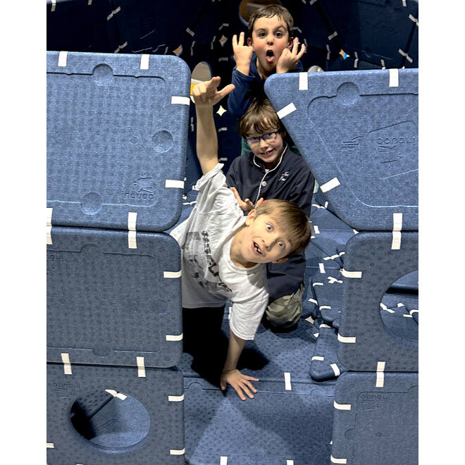 Bouwset educatie inöuqa, Blue Berry, set van 30 stuks
