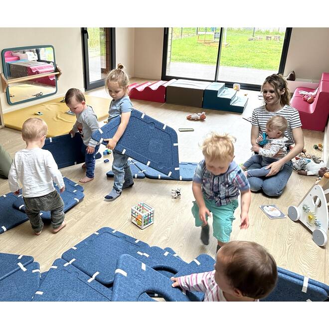 Bouwset educatie inöuqa, Blue Berry, set van 30 stuks