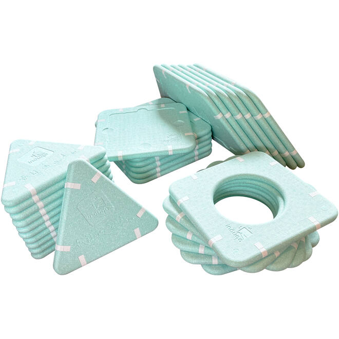 Bouwset educatie inöuqa, Ocean Green, set van 30 stuks