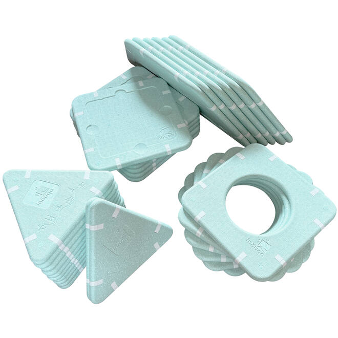 Bouwset educatie inöuqa, Ocean Green, set van 30 stuks
