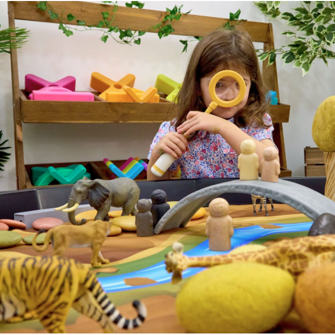 Interactieve kleine wereld safarilandschap