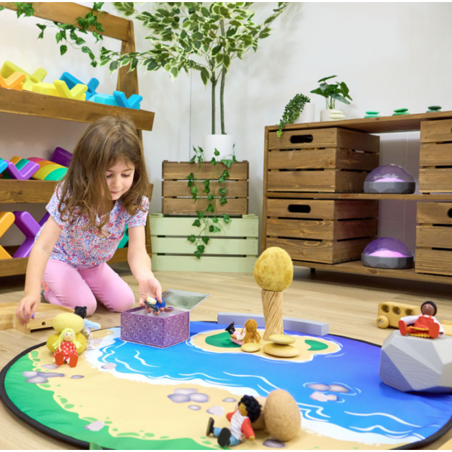Tuff tray | Interactieve kleine wereld strand- en zeegebied
