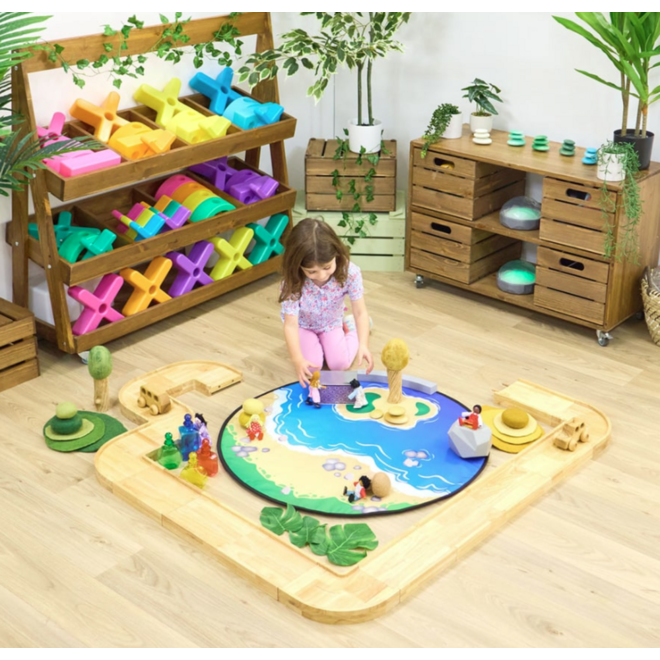 Tuff tray | Interactieve kleine wereld strand- en zeegebied