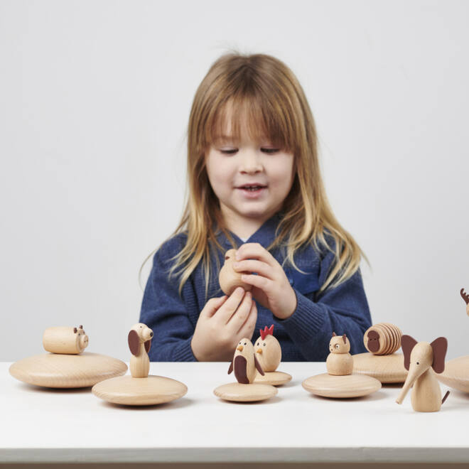 Houten diervriendjes