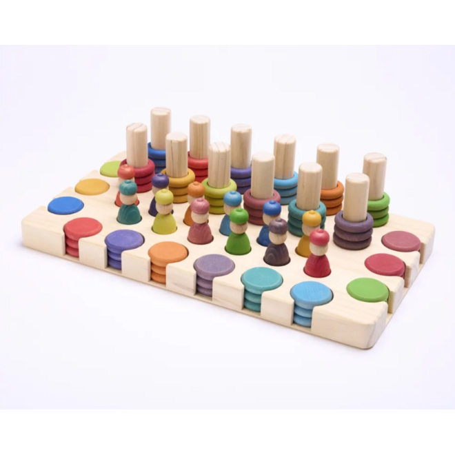 Regenboog ontdekset, loose parts, hout