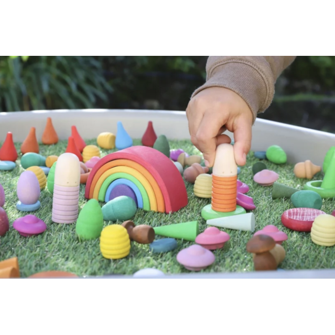 Loose parts fantasie en creatieset, set van 206 stuks
