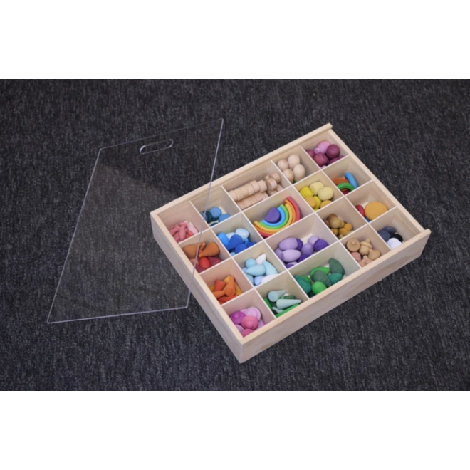 Loose parts fantasie en creatieset, set van 206 stuks