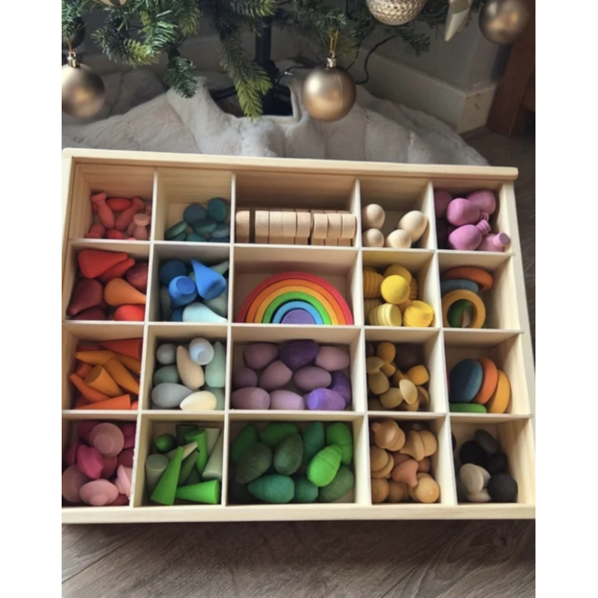 Loose parts fantasie en creatieset, set van 206 stuks
