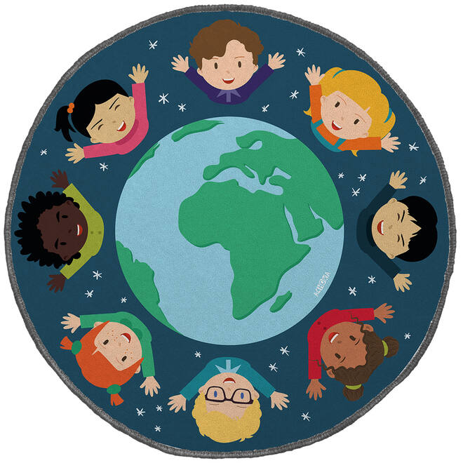 Speelmat rond | kinderen van de wereld, 200 cm diameter
