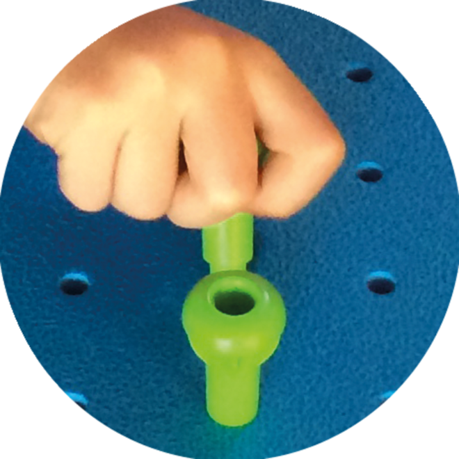 Reuze insteekbord 40x40 cm met 100 insteekparels en potten