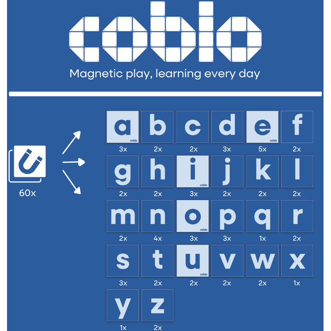 Coblo Toppers Letters - 60 stuks