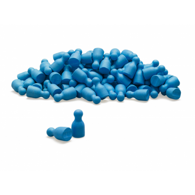 Pionnen blauw, set van 100 stuks