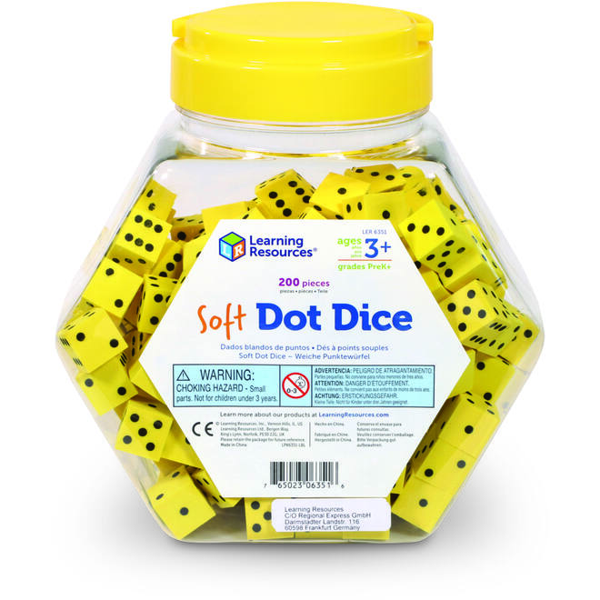 Dobbelstenen zacht schuimstof (set van 200)