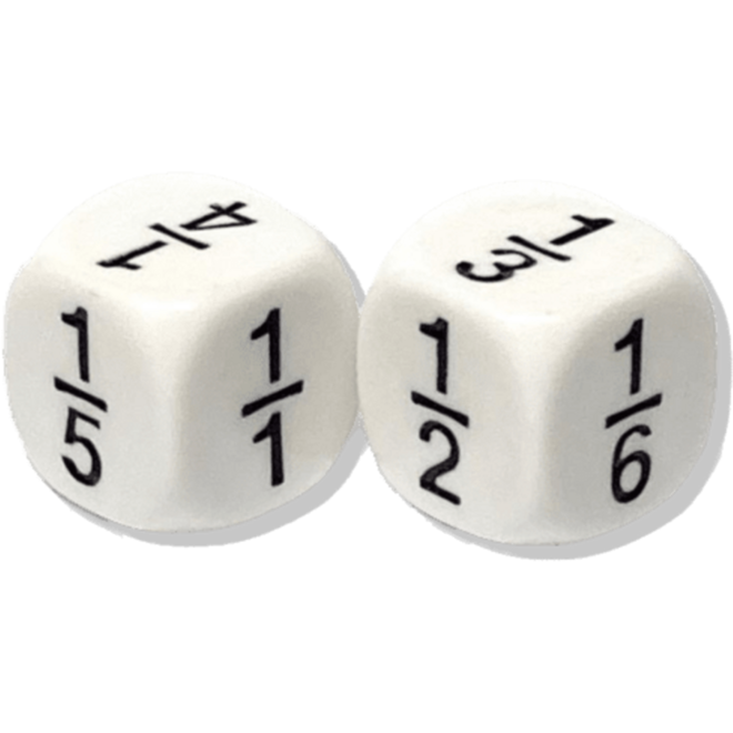 Reken Dobbelsteen Breuken 1-6 (10 stuks)