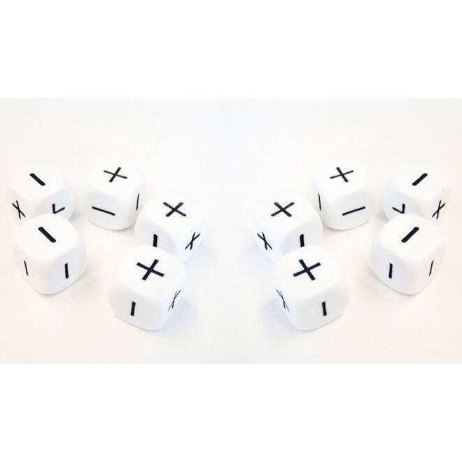 Reken Dobbelsteen Plus/Min (10 stuks)