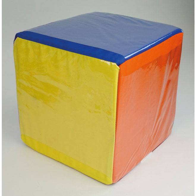 Blanco dobbelsteen met insteekhoezen, 25 cm