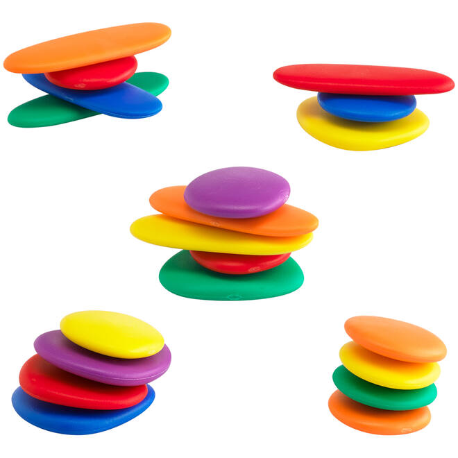 Kiezelstenen Junior in regenboogkleuren, activiteitenset