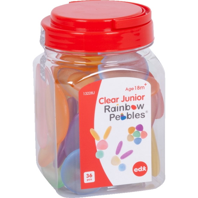 Kiezelstenen Junior in transparante regenboogkleuren