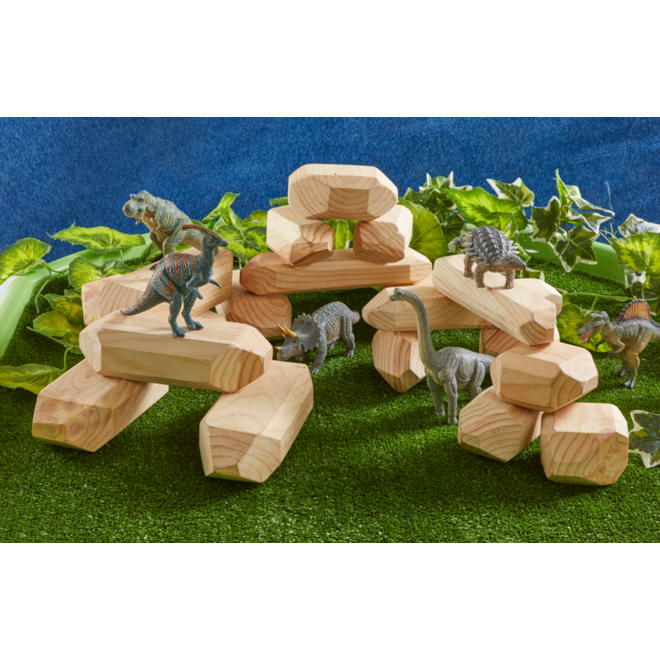 Keien grote blokken, 18 stuks