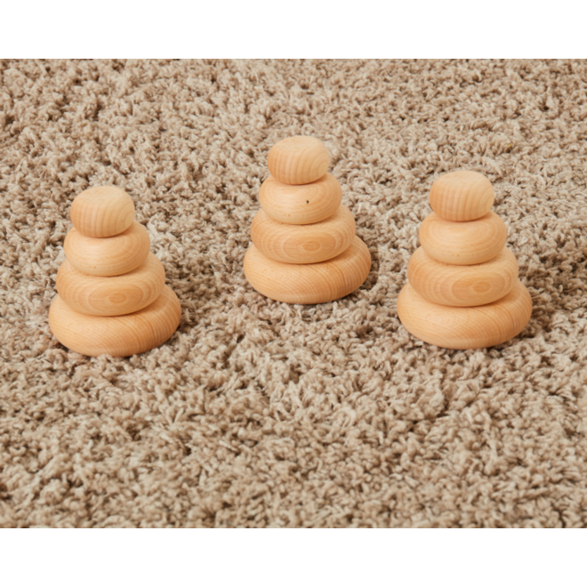 Kiezels van hout, 12 stuks