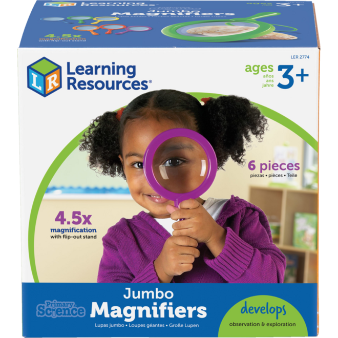 Jumbo vergrootglazen, set van 6